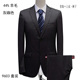 伴郎青年 常规直筒结婚宴会咖色 商务 西装 44%羊毛西服男二扣套装
