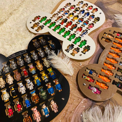 防尘be@rbrick黑色100%展示盒