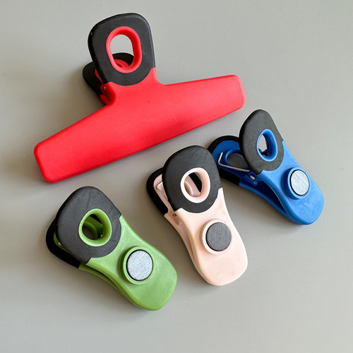 外贸磁吸封口夹票据固定夹子