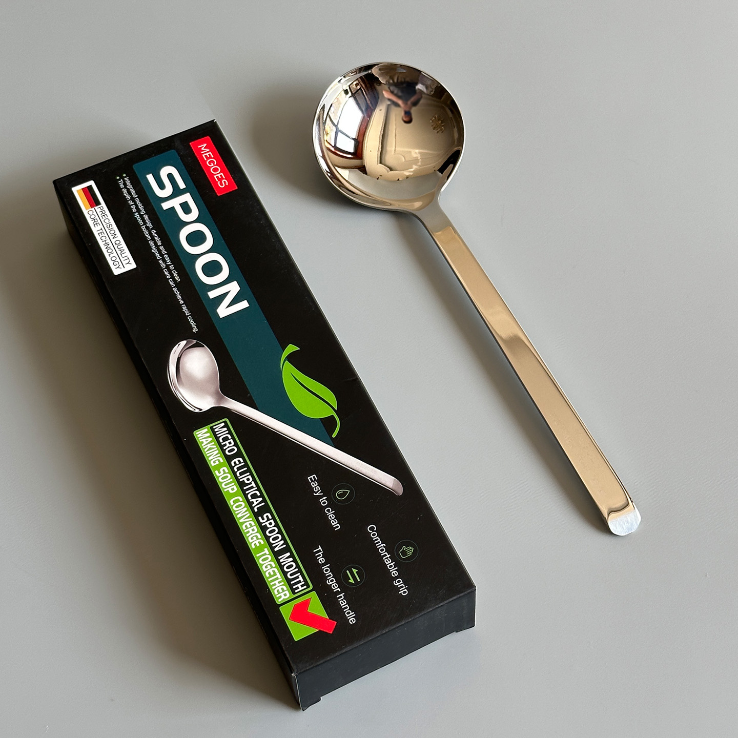 食品级304不锈钢大口干饭勺汤勺