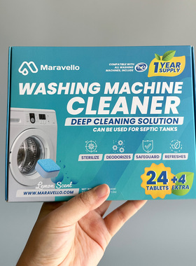 出口老美19.99美金！清洁除垢杀菌消毒去异味洗衣机泡腾片28片