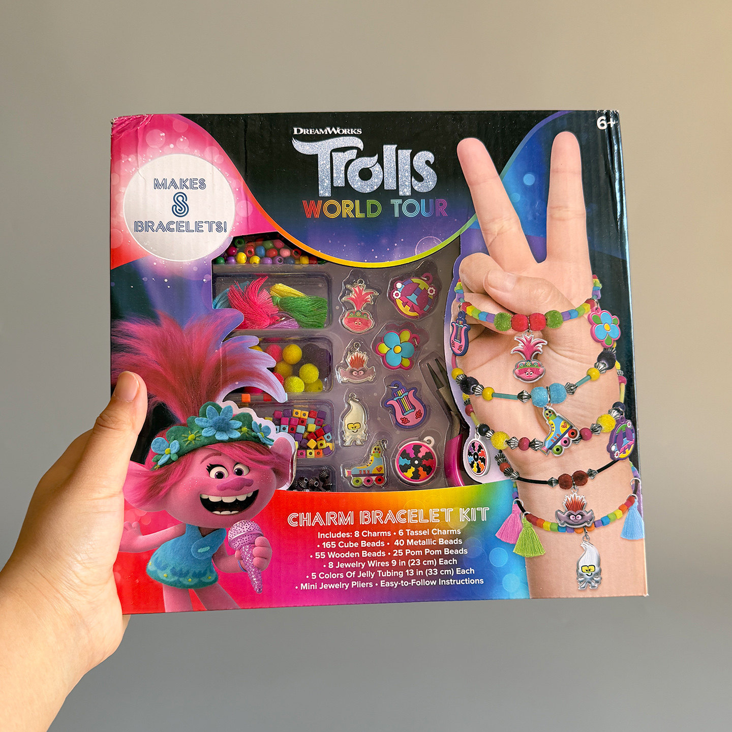 出口老美魔法精灵主题配色创意手工串珠套装 儿童DIY手链制作玩具