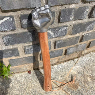 高碳不锈钢拳头锤子户外露营多功能工艺品五金工具车载摆件玩具捶