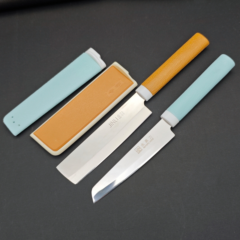 包邮荣发泽盛不锈钢多用水果刀 便携带刀鞘 削皮刀便携小刀带刀套