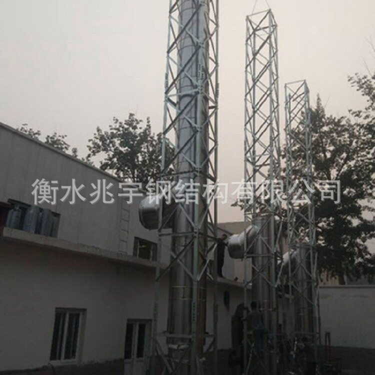 烟筒塔生产厂家 火炬塔 化工烟筒塔 玻璃钢烟筒支撑塔