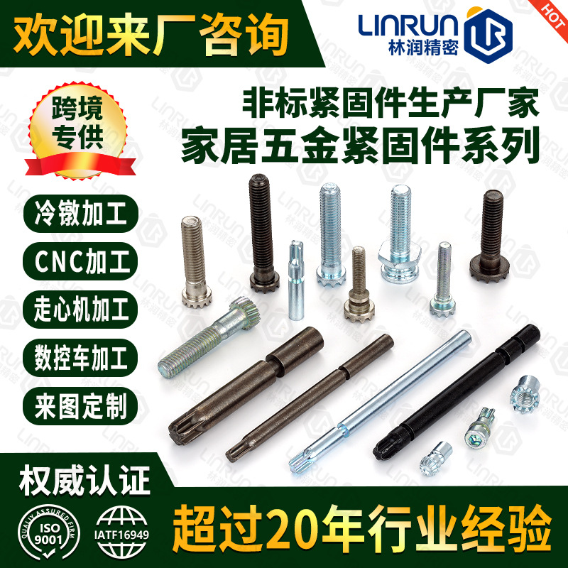 门窗吊轨调节传动杆螺丝冷镦加工异形螺栓非标吊轮吊门轨道螺丝钉