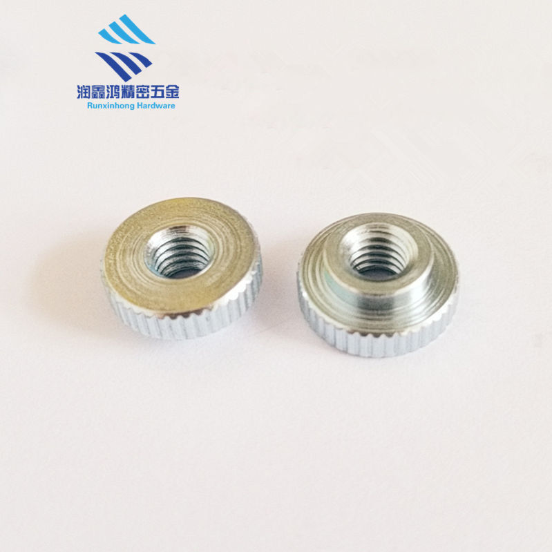 高脚圆螺母DIN466 M8 大头手拧螺母 滚花台阶螺帽 CNC加工
