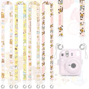 角落生物轻松熊拍立得相机斜挎挂绳背带挂脖卡通可爱肩带编织带子