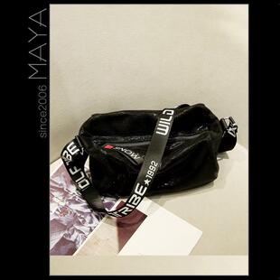 野狼部落牛津布轻便休闲运动健身包女潮蹦迪小包包简约百搭斜挎包