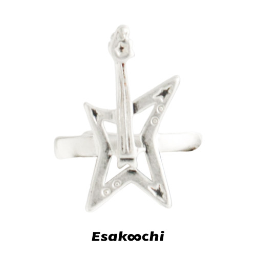 Esakoochi银色吉他耳骨夹个性中性小巧耳夹无耳洞耳饰