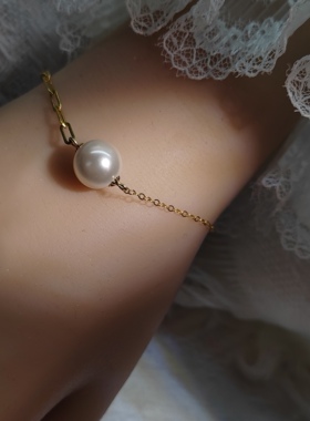 天然淡水珍珠S925纯银手链简约百搭时尚精致