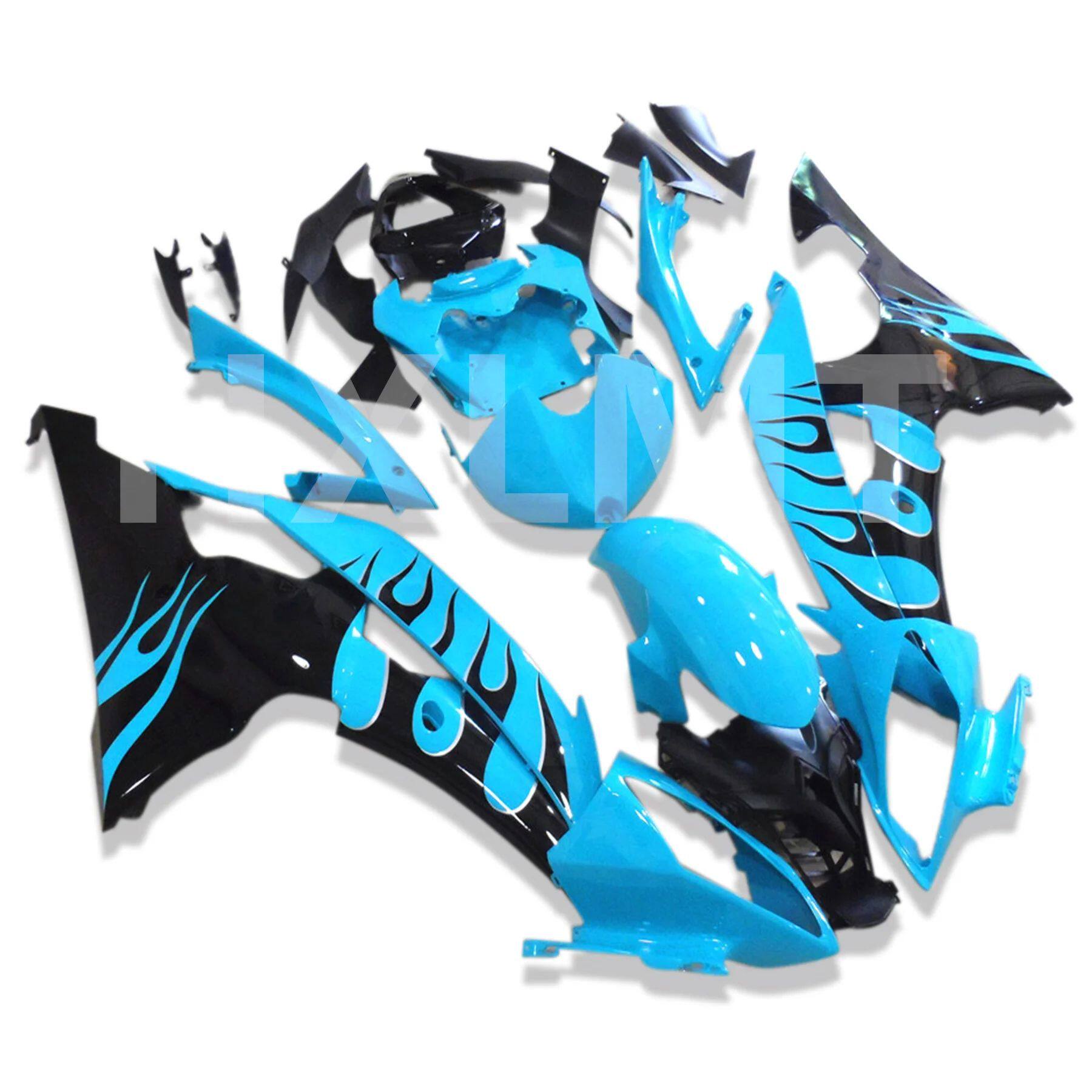 Full Fairings For YAMAHA YZFR6 2008 2009 Blue White Abs Fair