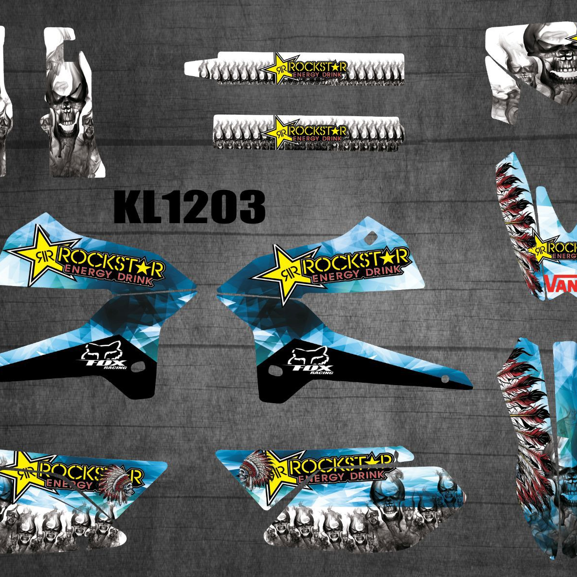 越野摩托车衣 适用于08-20KLX250川崎贴画 装饰贴 车贴 贴花