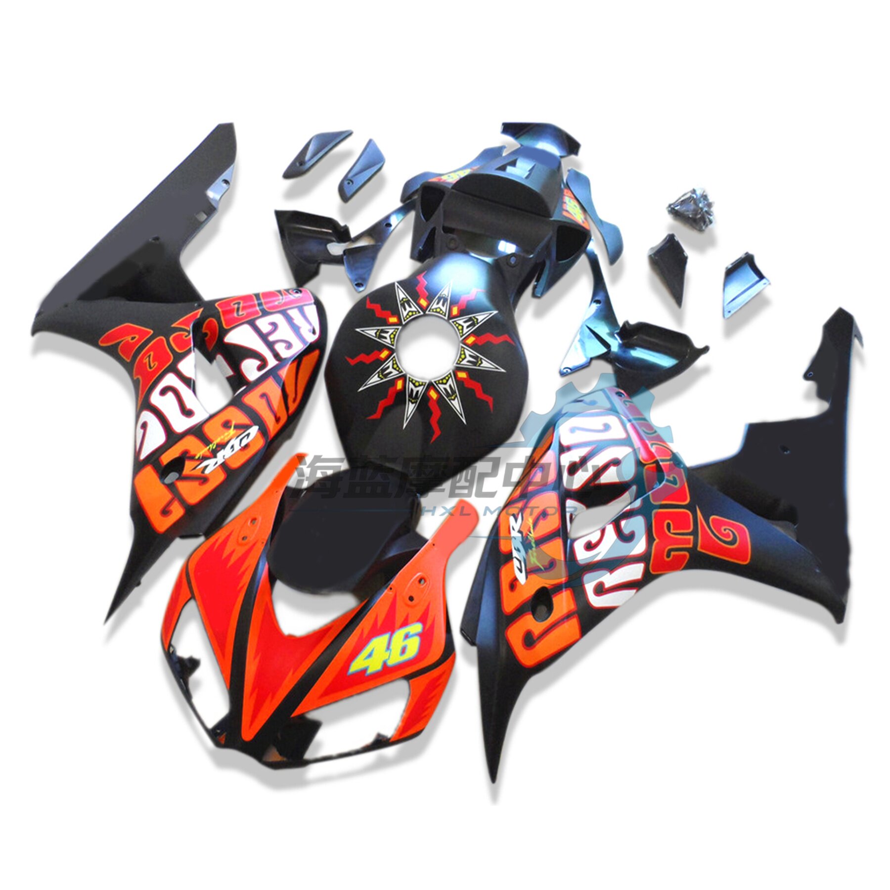 适用于本田CBR1000RR 06-07年全车板整流罩侧护板车配件全套外壳