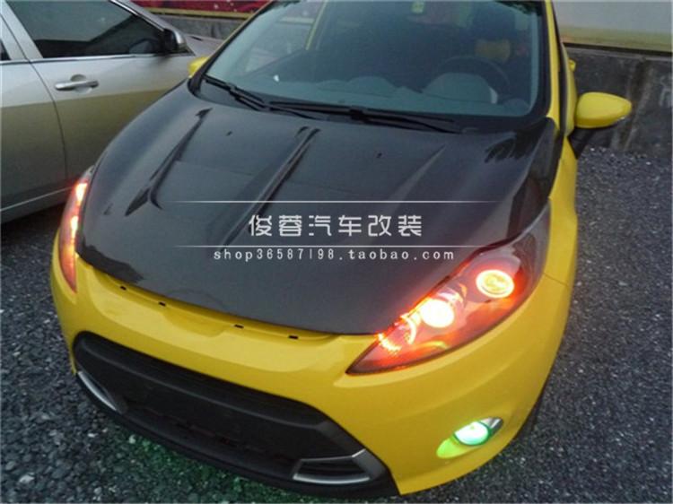 福特09嘉年华碳纤维开孔机盖09嘉年华碳纤维改装引擎盖机头盖