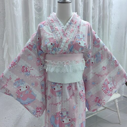 2025新款和服浴衣古早萌可爱樱花日系洛丽塔和服风美乐蒂