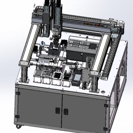 solidworks非标设计医用商用无人超市电机装轴毛巾机器人变位机
