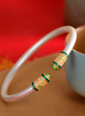 纯银女士通勤福字吉言首饰百搭