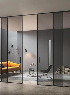 定制欧派克完美系统厨房推拉门阳台吊轨三联动办公室隔断玻璃移门
