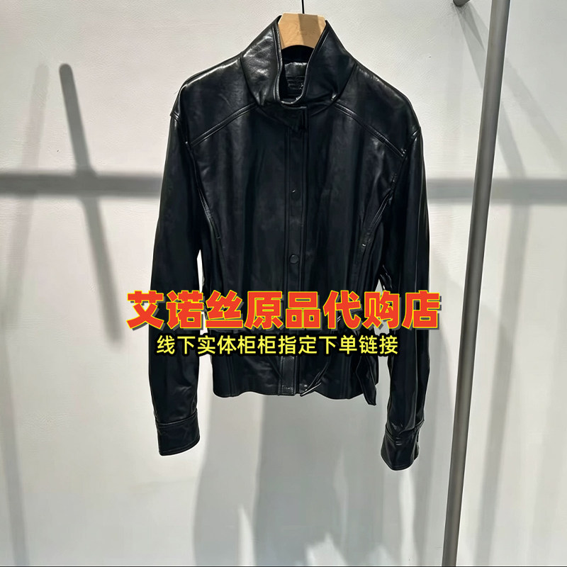 黑色PU收腰皮衣休闲短款外套女图片
