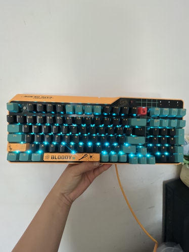 24年双飞燕野蛮部落逆行者F98机械键盘电竞游戏专用光轴吃鸡二手