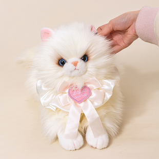 正版赛特嘟嘟仿真猫咪花猫狸猫白猫公仔玩偶抱枕趴趴猫娃毛绒玩具