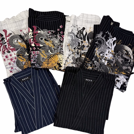 夏季纯棉甚平和服汗蒸温泉浴衣你那是日式家居服睡衣短裤短袖套装