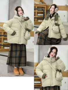 优贝塔2026冬季新款女童韩版棉服百搭休闲棉服仿兔毛棉袄菠萝包