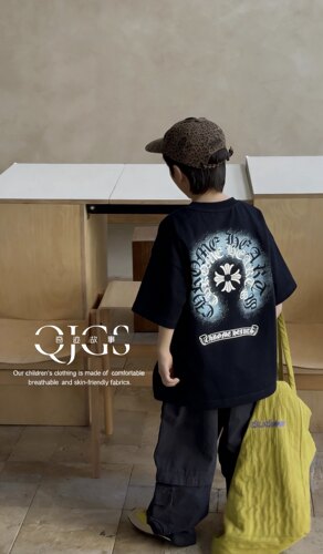 奇迹故事2026夏季新款韩版休闲百搭短袖T恤印花短袖T恤110-150