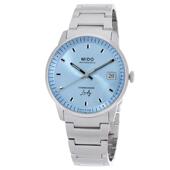 代购 Mido美度女士腕表日期自动夜光计时钢带蓝盘精钢防水日常