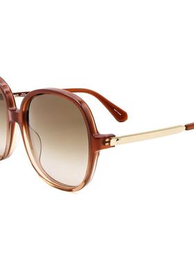 代购kate spade女士太阳镜防紫外线遮光清晰视野抗眩光圆框棕色