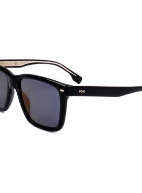 代购Hugo Boss男士太阳镜防紫外线遮光清晰视野抗眩光黑色矩形框
