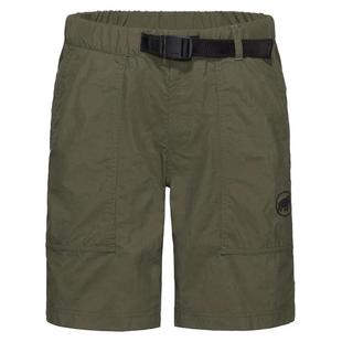 Mammut女士冲锋裤 裤 防风弹性可压缩户外短裤 绿色工装 短款 代购