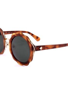 代购kate spade女士太阳镜防紫外线遮光抗强光护眼圆形纹