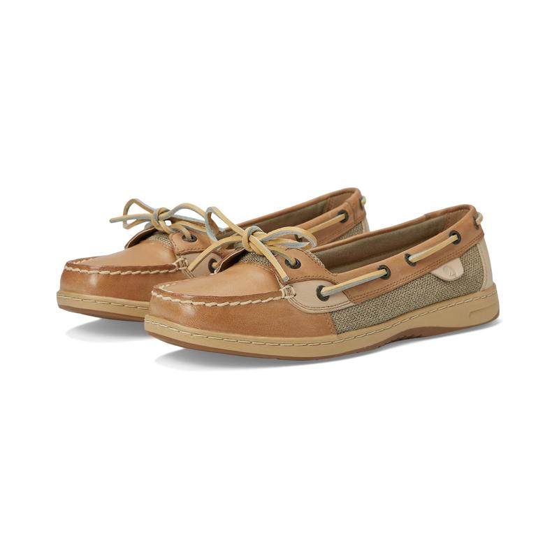 SPERRY女款休闲鞋舒适防滑软底轻便百搭低帮船鞋透气网面设计