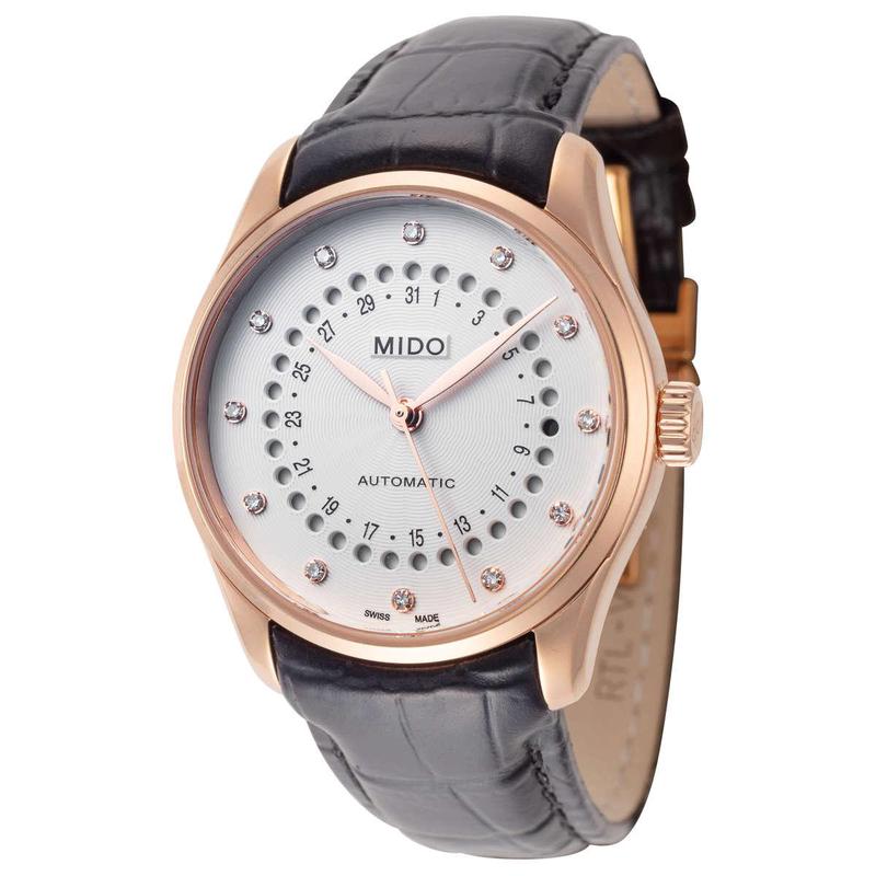 代购Mido美度女士腕表自动上链日期显示夜光指针瑞士制造皮带