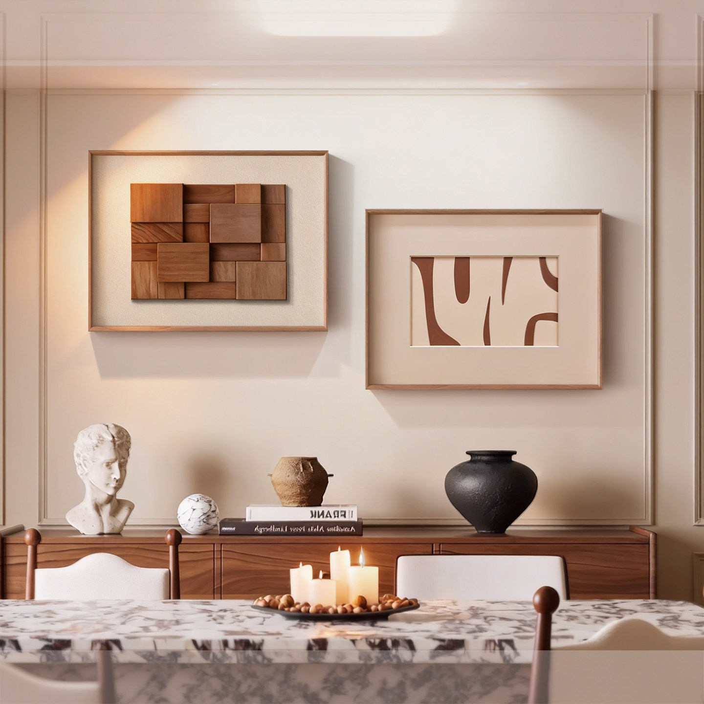 轻奢电表箱装饰画遮挡电闸箱配电箱电源开关电表盒抽象简约挂画