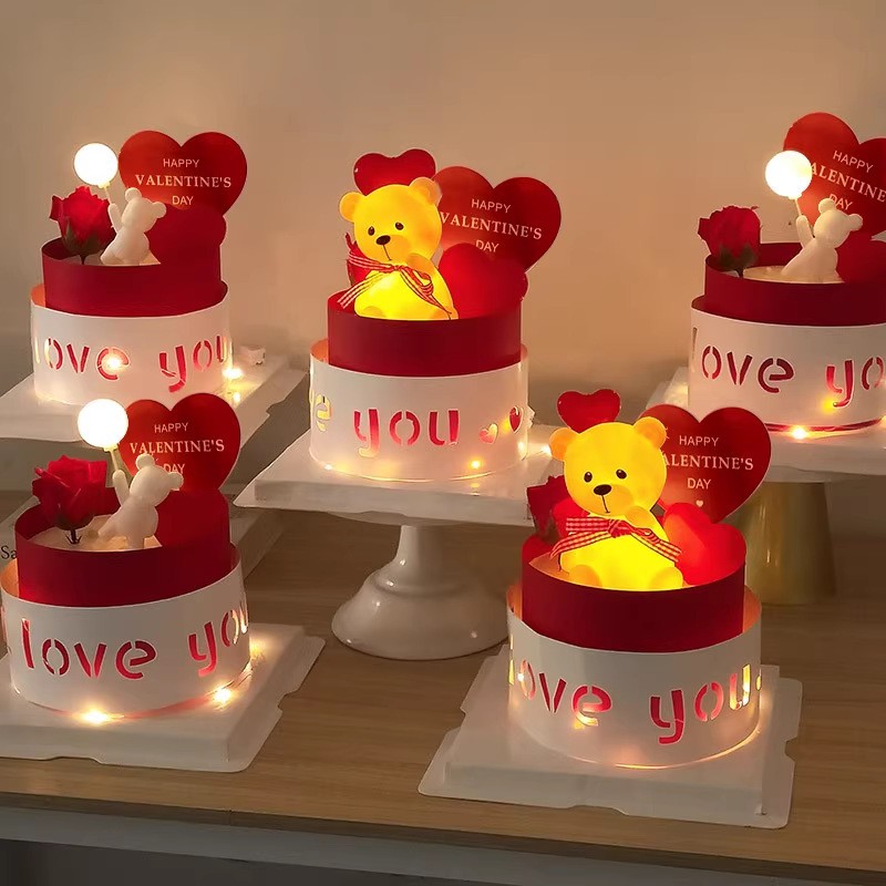214情人节love爱心蛋糕装饰