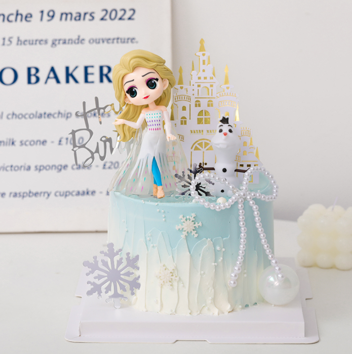 爱莎公主蛋糕装饰摆件