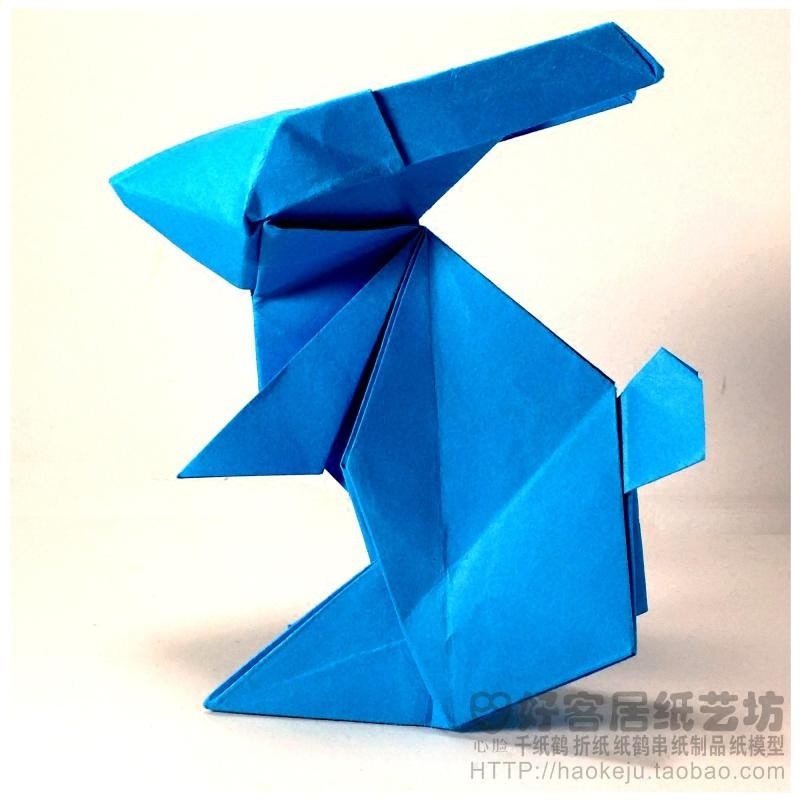 立体桌面兔子折纸成品可爱祝福