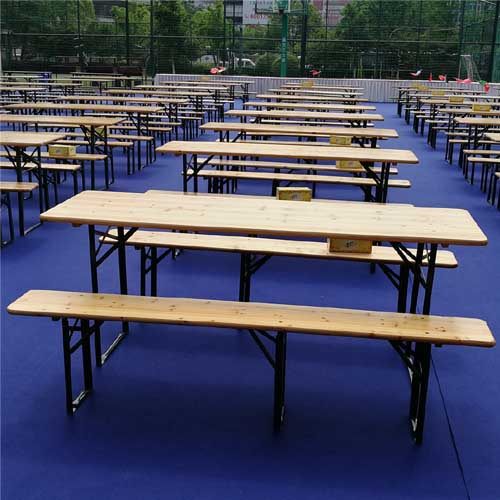 户外啤酒节桌椅、长条啤酒桌出租、杉木啤酒桌租赁、长条桌出租