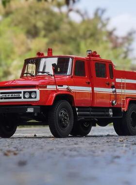 世纪龙 1:24 解放CA142  ca141红色 消防车模型 合金 汽车模型