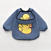 儿童全身衣袖 防水罩衣防脏男围兜吃饭女宝宝护衣全包围秋冬季 婴儿