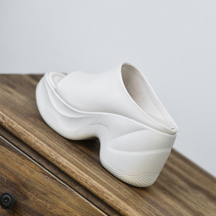 misili鱼嘴坡跟外力凉拖鞋10cm高跟鞋2026夏季新款一字拖厚底女鞋