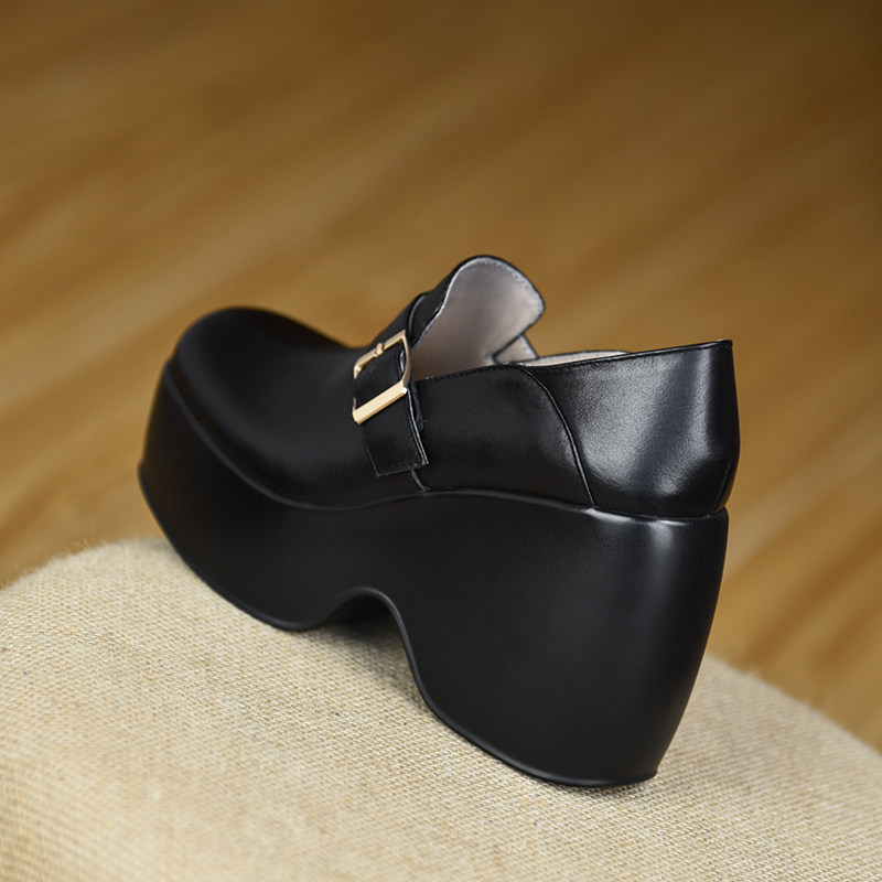 misili一脚蹬坡跟单鞋10.3cm高跟鞋2026春秋季新款防水台厚底女鞋,女鞋,深口单鞋,淘宝优惠券,粉丝福利购,淘宝优惠卷