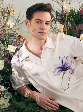 【EHouse】MANITO Butchart 真丝印花衬 印花短裤 休闲男女同款