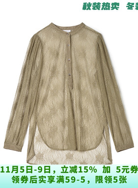 YC0D0009前短后长设计上衣宽松长袖衬衫女8.20秋