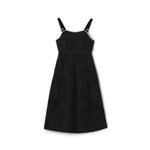 高端UK0A0002钉珠设计吊带中长裙连衣裙女12.15春