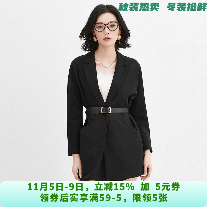 深圳南油NY0K0129一粒扣蝙蝠长袖西装外套女9.9秋