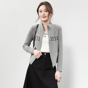 翻领外套女2.24春 微弹上衣长袖 KA0K0003韩版 时尚
